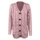 thumbnail image 1 of Chaquetas y abrigos casuales con capucha sin mangas para mujer, cárdigans de punto de color liso, suéteres holgados de manga larga con bolsillos y botones, abrigo, blusa de poliéster para mujer, 1 of 4