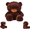 Brown Bumble Bear Plush#1, variant on Bumble Bear Plush Toy Brown Bear Plush Collectible Classic Bear Stuffed Toy Ideal for Birthday/christmas Collections