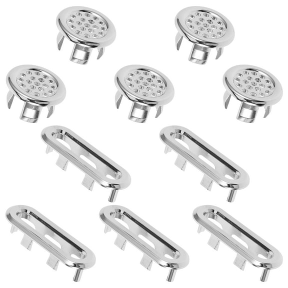 HAKIDZEL basin drain cover Plastic Overflow Cover Bathroom Sink Public Places 10PCS