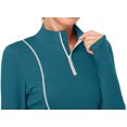 thumbnail image 3 of Women's Long Sleeve Workout Tops Zip Thumb Hole Athletic Running Sweatshirt Rash Guard Pullover, 3 of 7