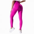 thumbnail image 2 of UngA 3D Anti Cellulite Leggings,High Waisted Butt Lifting Tummy Training Control Gym Workout Women’s Leggings Hot Pink,M, 2 of 7