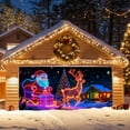 thumbnail image 3 of TIELUTT Housse de Porte de Garage Style Néon Festive pour les Fêtes pour Usage Extérieur Intérieur Tissu Polyester Résistant aux Intempéries avec Surpiqûres Renforcées Guirlande Bannière Décoration de Gâteau Bannière pour la Maison Bannière en Lin Support le Drapeau Fla, 3 of 5