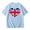 Light Blue, variant on Girls Jack Print Tee Loose Fit Short Sleeve Casual Summer Top for Kids Size:5-6 Years