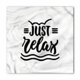 thumbnail image 1 of Saying Bandana, Calligraphic Just Relax Text, Unisex Head and Neck Tie, by Ambesonne, 1 of 2
