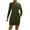 Green, variant on Diufon Womens Long Sleeve Dresses Solid Color Mini Dress One Shoulder Dress with Pockets