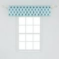 thumbnail image 2 of Peacock Window Valance Pack of 2, Repetitive Pattern with Abstract Feathers, Rod Pocket Curtain Valances Kitchen Bedroom, 2 Sizes, Sea Blue Multicolor, by Ambesonne, 2 of 2