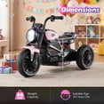 thumbnail image 3 of Gymax 6V Kids Motorcycle w/Song Story LED Headlights Accelerator Pedal & 3 Wheels Pink, 3 of 10