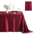 thumbnail image 2 of Rectangle Satin Tablecloth,Silkly Soft Solid Color Table Cover For Dining Room Wedding Party Banquet Supplies, 2 of 9