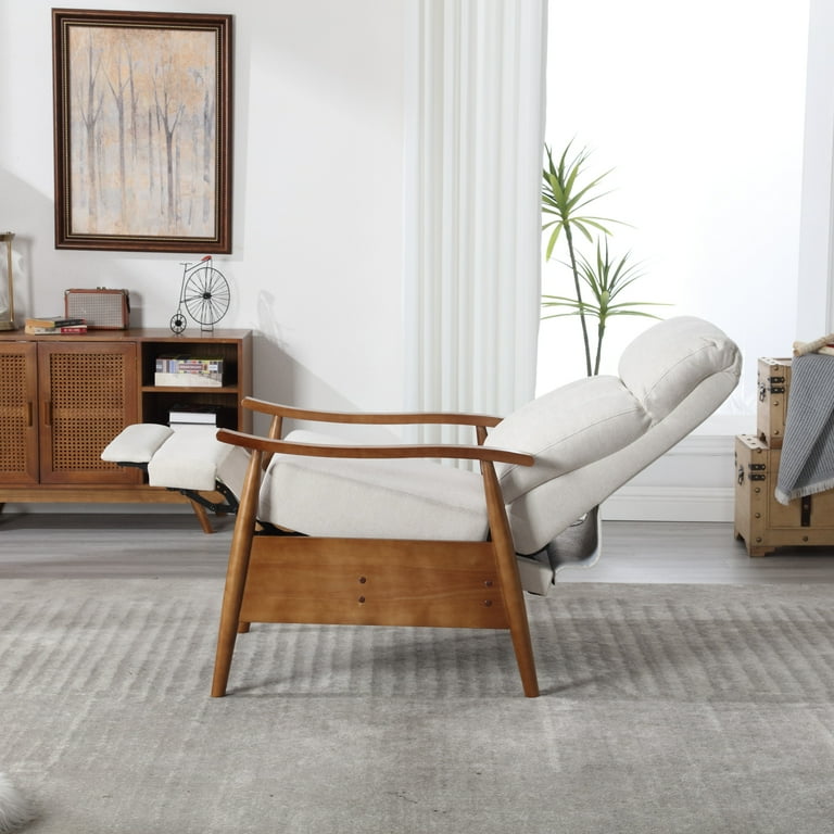 Chic COOLMORE Armchair with Wood Frame: Modern Lounge Accent