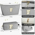 thumbnail image 6 of DAKIMOE Makeup Bag Cosmetic Bags Organizer Personalized Initial Travel Essentials Toiletry Bag for Birthday Christmas Girlfriend Teacher Valentines Day Gifts, 6 of 9