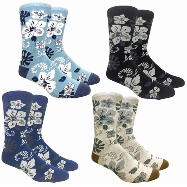 Chaussettes Aloha Hawaïennes à Motif Floral d'Hibiscus (Adulte, Grand)