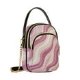 thumbnail image 7 of FORMRS Crossbody Bag for Women Shoulder Cell Phone Purse with Zipper, Pink Brown Pattern, 7 of 7