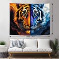 thumbnail image 3 of Psychedelic Tiger Wall Tapestry, Big Tiger Animal Art Wildlife Landscape Wall Hanging Decor for Bedroom or College Dorm Backdrop, 3 of 6