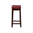 thumbnail image 6 of Linon Cessford 26" Backless Indoor Counter Stool, Dark Brown with Red Faux Leather, Includes 1 Stool, 6 of 9