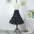 thumbnail image 6 of ROZYARD Women Vintage Petticoat Skirt Crinoline Shiny Tulle Mesh Lolita Puffy Underskirt, 6 of 16