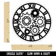 thumbnail image 2 of Clock Face with Gears Self-Inking Rubber Stamp Ink Stamper - Green Ink - Mini 1/2 Inch, 2 of 7