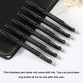 thumbnail image 4 of 1Set Fountain Pen Medium Nib, Fountain Pen Barrel Handcrafted Pen for Professional Office Journaling Gifts, Black, 4 of 6