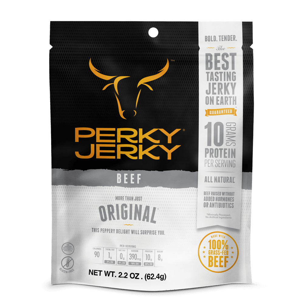Perky Jerky Ultra Premium Beef Jerky Original, 2.2 Ounce Walmart
