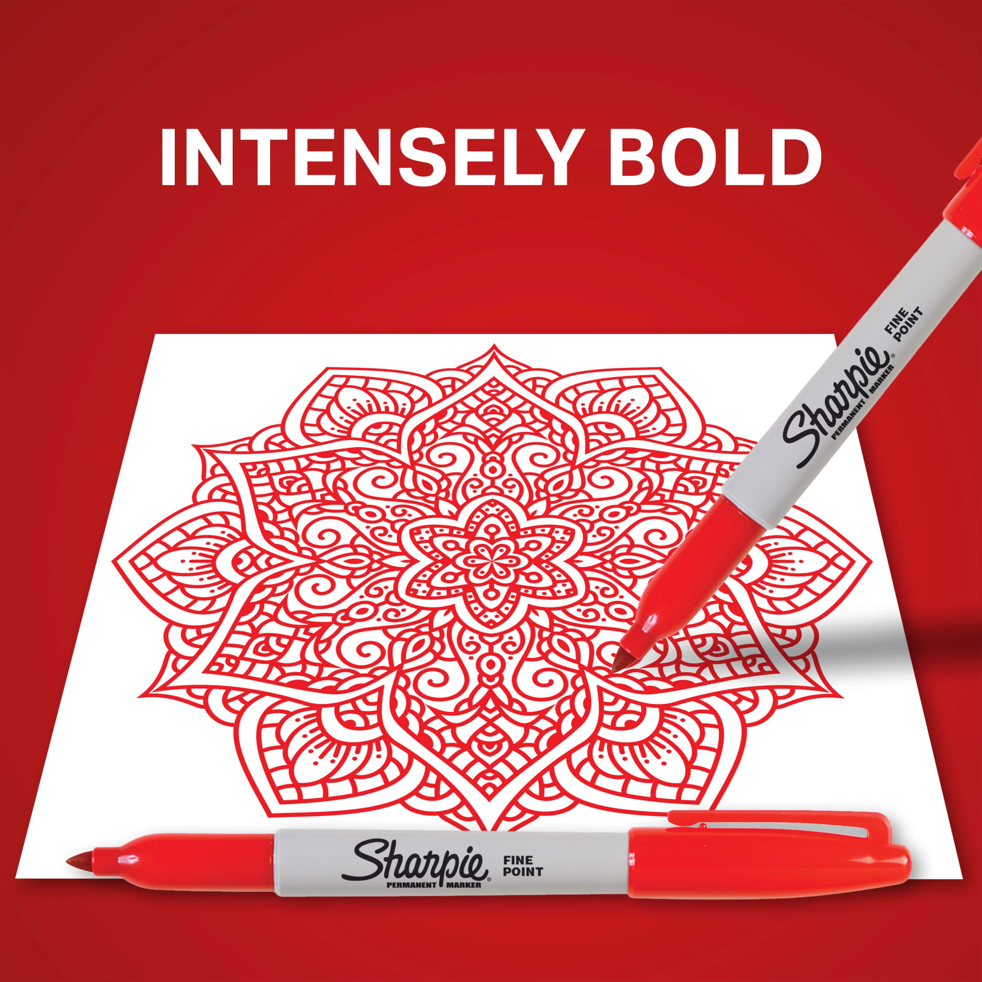 Sharpie Permanent Markers, Fine Point, Red, 36 Count photo 4