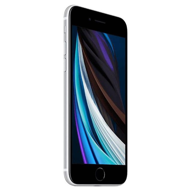 Pre-Owned Apple iPhone SE (2nd Gen) (Unlocked) 128GB White (A2275) Bundle with Pre-Installed Tempered Glass