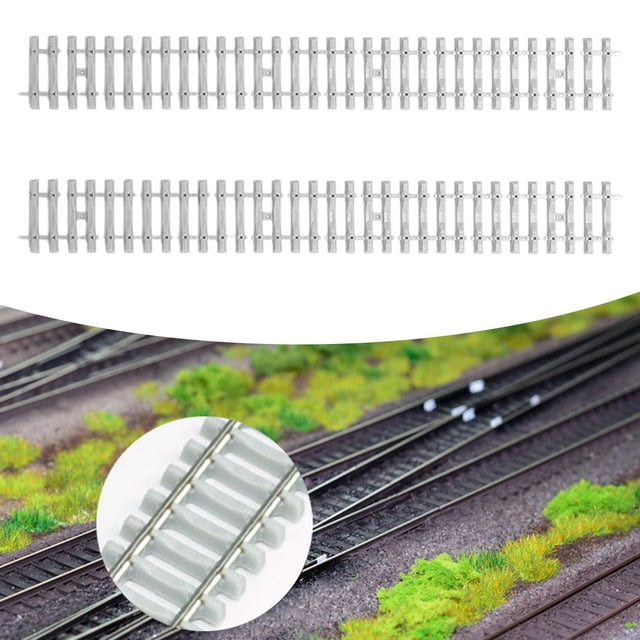 2 piezas de traviesas para vías de tren modelo, traviesas de riel, fácil instalación, suministros de diseño, piezas de vía fáciles de colocar, soporte Escala HO