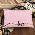 thumbnail image 3 of Valentines Day Pillow Covers 12X20 Love Hearts Decorative Throw Pillows Decoration Holiday Party Pink Cushion Case for Couch Sofa, 3 of 6