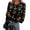 Deep Red, variant on Womens Fitted Base Layer T Shirt Halloween Print Crewneck Pullover Long Sleeve Top with Thumb Holes Slim Fit Rib Knit Watermelon Red S