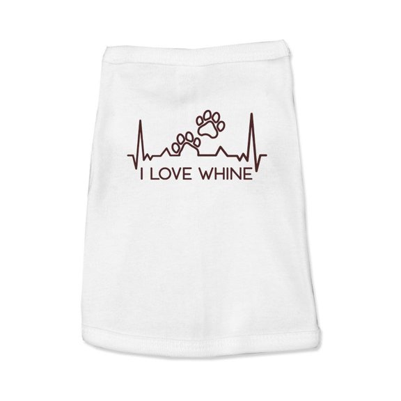 I Love Whine Pet Tank Top  -Smartprints Designs,  XX-Large