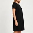 thumbnail image 7 of Byworldtasic Women's 2026 T Shirt Dress Summer Casual Flowy Short Sleeve Ruched Waistline Round Neck Going Out Dress, 7 of 7