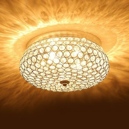 

Modern Crystal Ceiling Light Lighting Fixture Flush Mount LED Chandelier Fixture