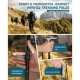 thumbnail image 6 of G2 Hiker Trekking Hiking Poles Telescopic/Aluminum Alloy/Comfort TPE Handle/Auto-Adjustable Strap/Quick Flip Lock/Snow Baskets Attached (Pack of 2 Poles)，Black/Blue/Red, 6 of 7