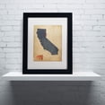 thumbnail image 3 of Trademark Fine Art "California Map Denim Jeans Style" Canvas Art by Michael Tompsett, White Matte, Wood Frame, 3 of 3