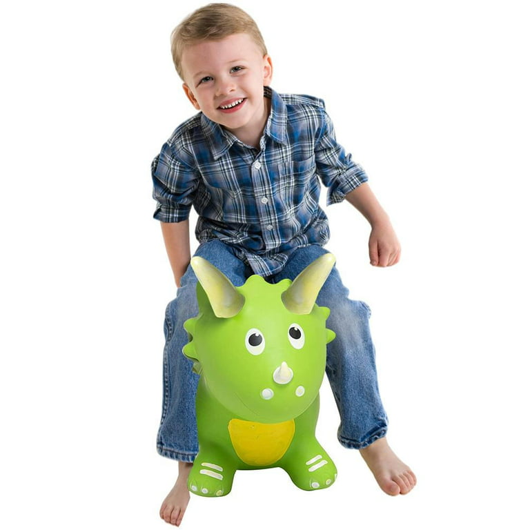  AOLIGE Dinosaur Bouncy Horse Hopper Ride On Animal Toys with  Pump Inflatable Jumping Horse for 1, 2, 3, 4, Year Old Kids Toddlers Girls  (Purple) : Toys & Games