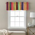 thumbnail image 3 of Mexican Stripes Valance Curtain Rainbow Colorful Stripe Gradient Window Valances Rod Pocket Short Curtains Window Treatments for Kitchen Bedroom Bathroom Laundry 56" x 16", 3 of 9