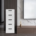 thumbnail image 5 of Plastic Drawers Storage Cabinet Dresser Bedside Table Stackable Vertical Clothes Organizer for Hallway Entryway Home Bedrooom Furniture White, 5 of 11