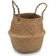 thumbnail image 1 of Cesta tejida de algas marinas para macetas, cesta para ropa sucia, cesta para picnic y comestibles (pequeña, original), 1 of 5