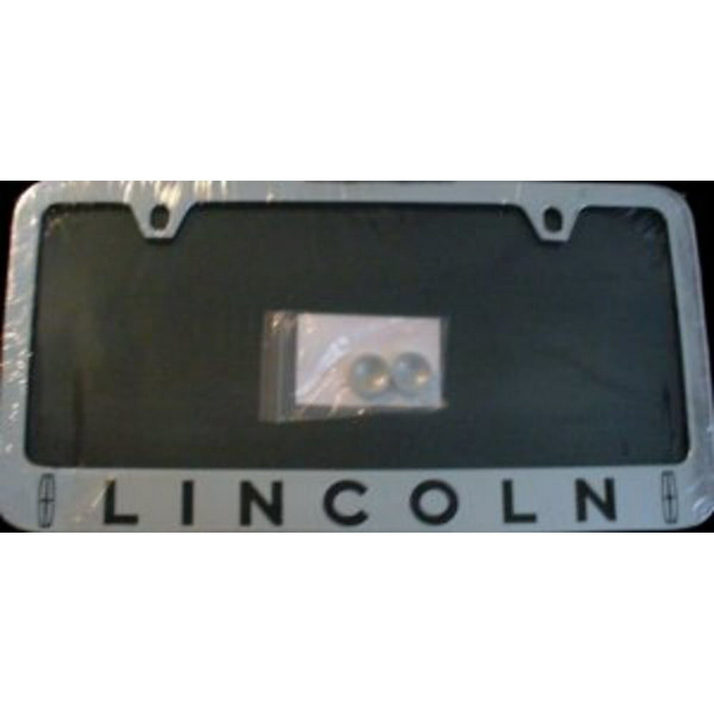 Lincoln Solid Brass Thin Top 2 License Plate Frame