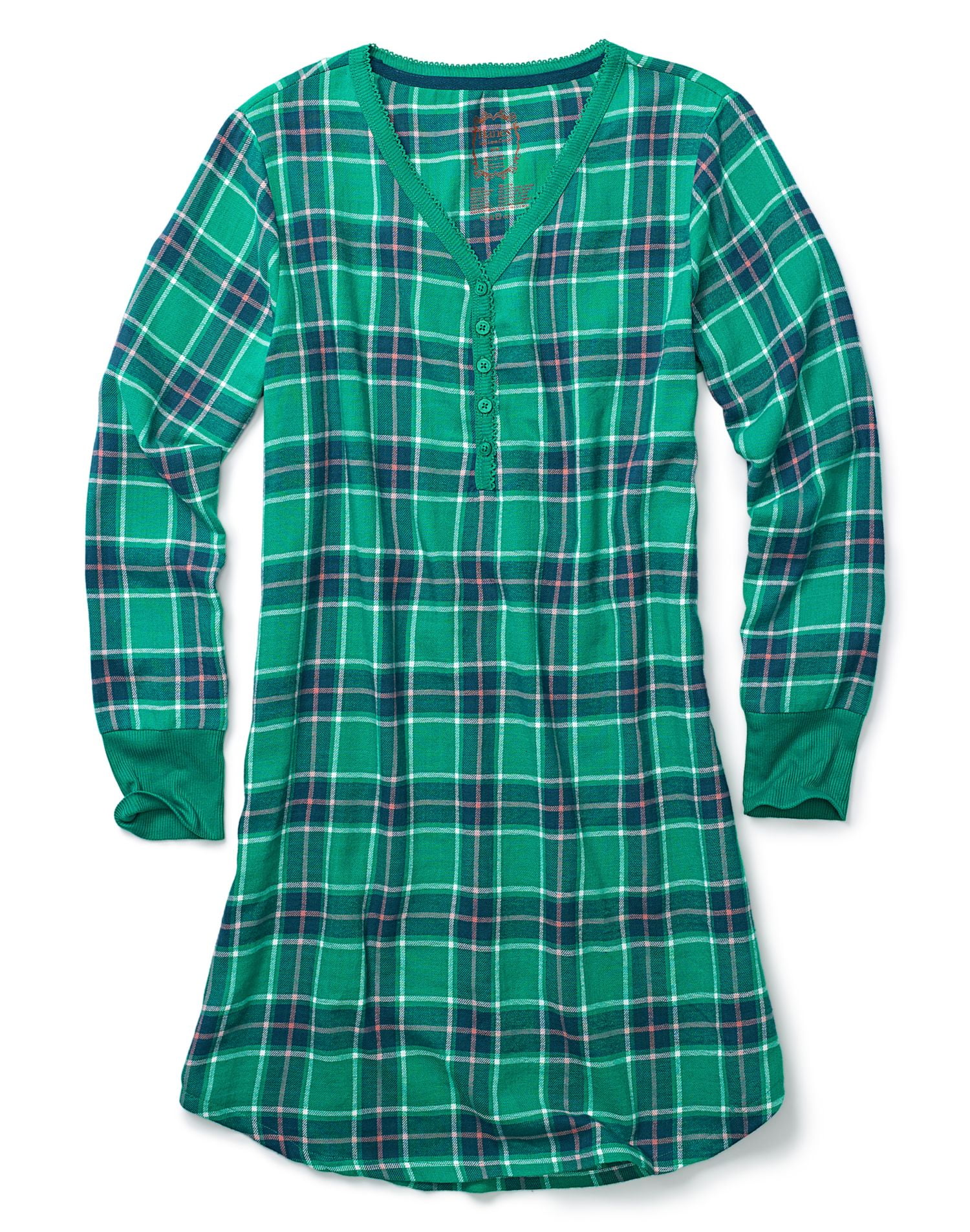 Hanes Hanes Womens Ultimate Henley Flannel Nightshirt, HAU80066, M