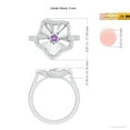 thumbnail image 5 of ANGARA Natural Bezel-Set Amethyst Aquarius Floral Ring in 14K White Gold for Women (Size-3mm) | February Birthstone, Birthday, Anniversary, Jewelry Gift for Women | Natural Amethyst Ring, 5 of 9