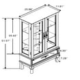 thumbnail image 3 of CKEASEAN 52" Lighted Accent Curio Cabinet with 2 Glass Doors & 1 Drawer, 3-Tier Antique Cabinet with Tempered Glass Adjustable Shelves & Drawer, Storage Display Case for Living Room, Bedroom,Office, 3 of 10