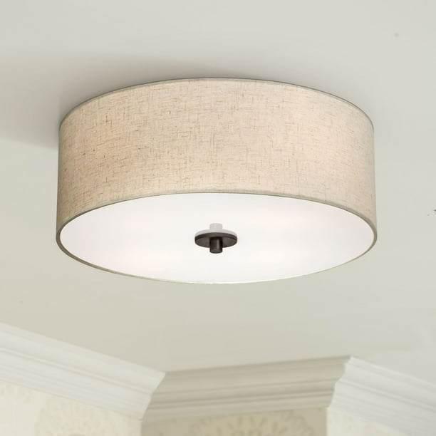 Flush Mount Light Cover / Canarm Naples 3 Light Flush Mount Fabric Shade 15 3 4 Ifm446a16ch Rona - The home mender, dustin luby, shows us how to install a light fixture on the ceiling.