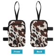 thumbnail image 3 of COEQINE Forearm Crutch Bag Elbow Crutch Organizer Black Brown Cow Print Walking Cane Accesories, Storage Pouch, with 2 Zipper Pockets, Large Capacity, for Men & Women, 3 of 7