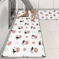 thumbnail image 2 of Kitchen Rugs Sets Of 2,White Cow Heart Pattern Anti Fatigue Kitchen Mat Rugs Non Slip Washable,Decorative Kitchen Floor Mats for Kitchen,Sink,Laundry,17"X47", 2 of 5