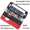 thumbnail image 3 of Entronix Funda Resistente para iPhone 7/8, Triple Capa, Resistente a Golpes y Caídas, Color Rojo, 3 of 6
