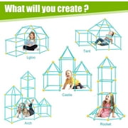 Fort Building Kit for Kids, 140pcs STEM Toys for Boys 4-12Y, Kids Tunnel DIY Fort Building Castles Indoor Outdoor Toy