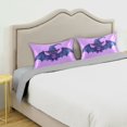 thumbnail image 5 of Dailycode Satin Pillow Case Standard Silk Pillow Cover for Hair and Skin Envelope Closure Cute Bat with Wizard Hat 20"x26", 5 of 9
