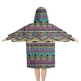 thumbnail image 2 of Colorful Ethnic Pattern Blanket Hoodies for Kids 6-13YR Oversize Wearable Blanket Hoodies for Boys Girls Teens, 2 of 7