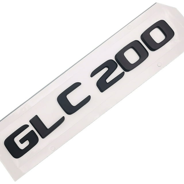 ZWEIP Car Rear Tail Emblem Number Letters Car Sticker For Mercedes Benz GLC200 GLC 200 Chrome Silver/ Matte Black