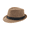 Khaki, variant on Top Hat Summer 22.8" Fedora Hats for Men Linen Couple Solid Color Sun Hats for Women,Navy Blue