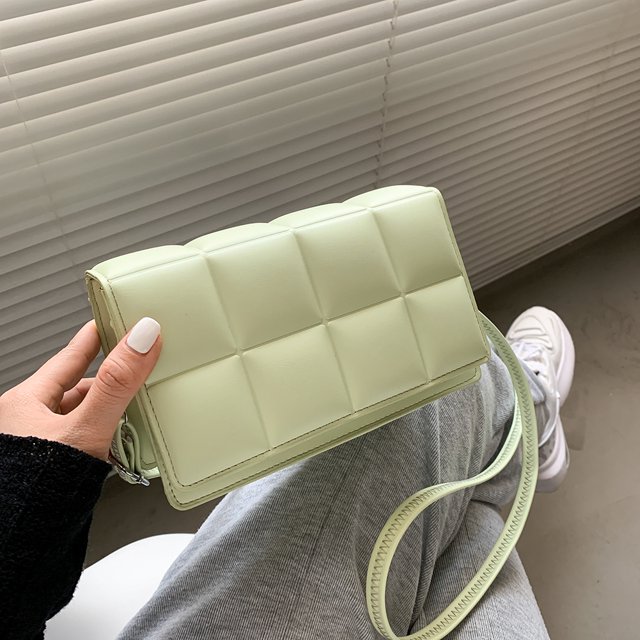 Bolsa bandolera de hombro de PU de Color puro con patrón a cuadros, monedero pequeño Vintage para mujer Ndcxsfigh Para Estrenar